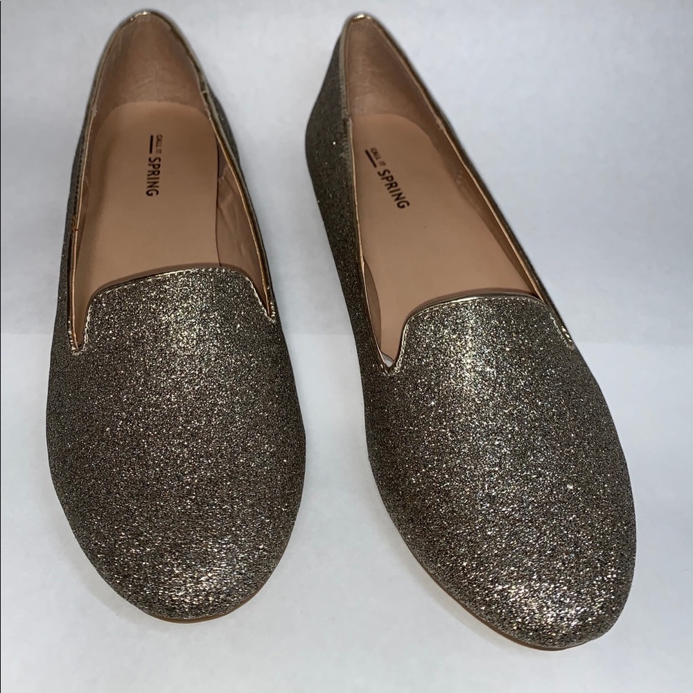“Call It Spring” Gold Flat Women’s Shoes